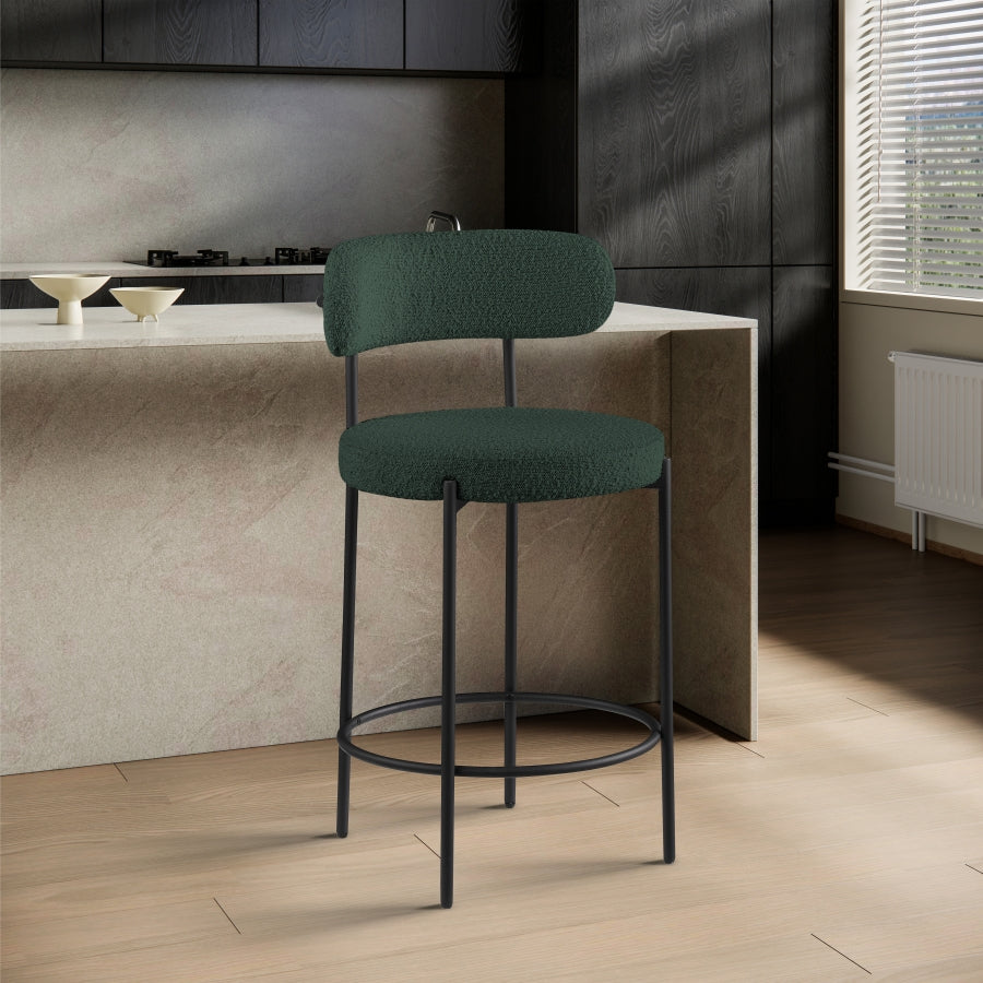Beacon Boucle Fabric  Bar / Counter Stools