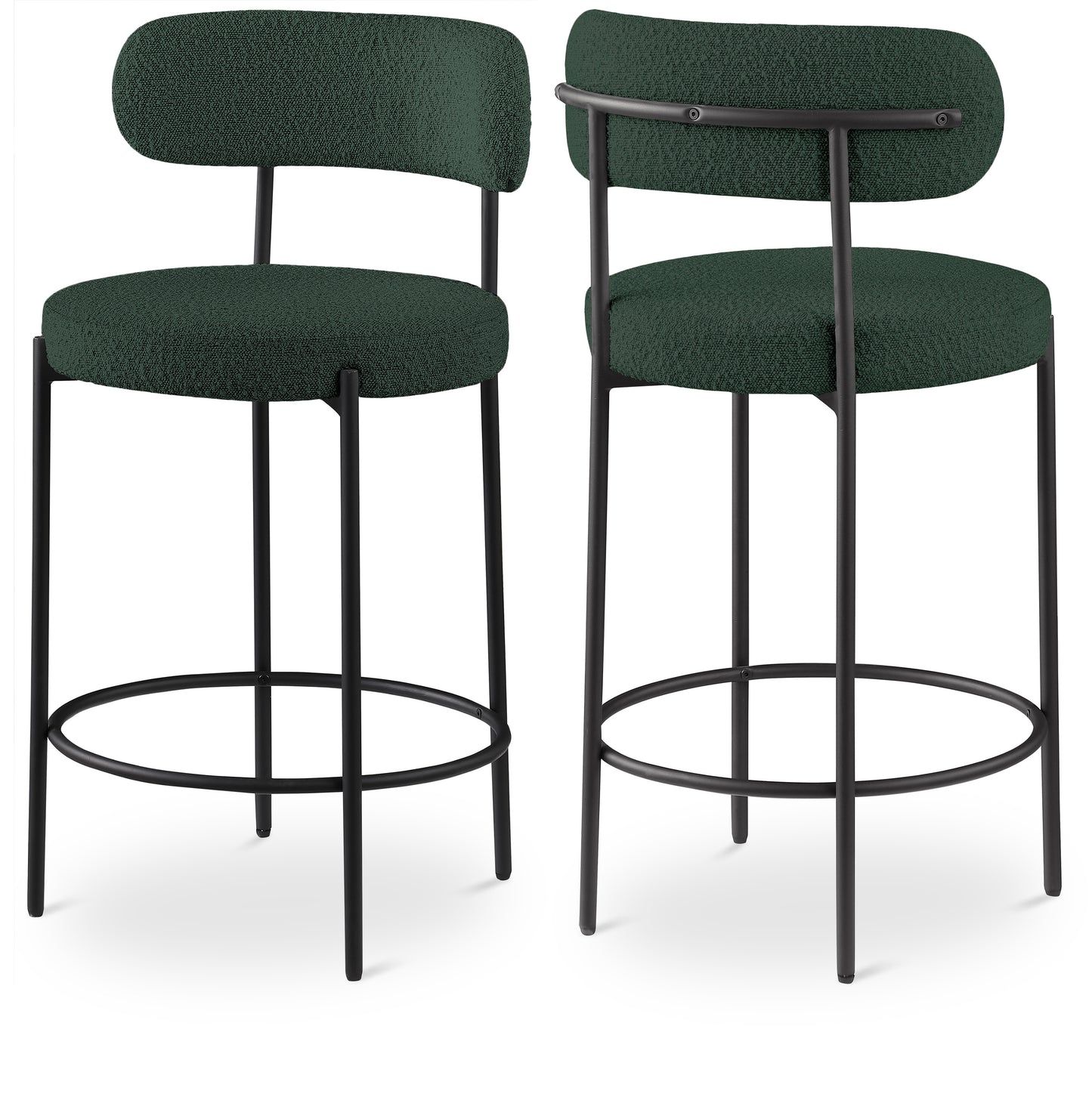 Beacon Boucle Fabric  Bar / Counter Stools