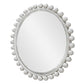 CYRA WOOD ROUND MIRROR, AGED IVORY
