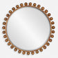 CYRA WOOD ROUND MIRROR, WALNUT