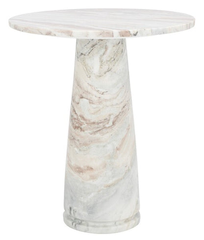 Valentia Tall Round Marble Accent Table