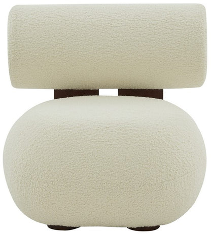 Kamaria Faux Shearling Modern Accent Chair