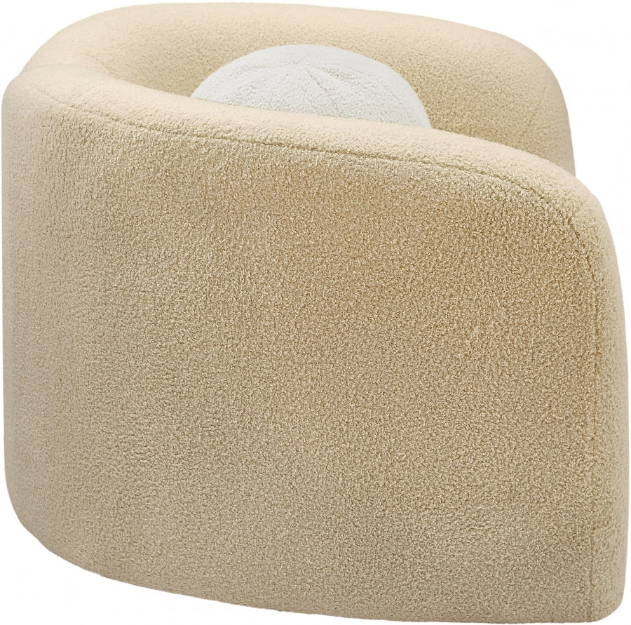 Kali Faux Shearling Teddy Fabric Chair