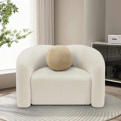 Kali Faux Shearling Teddy Fabric Chair