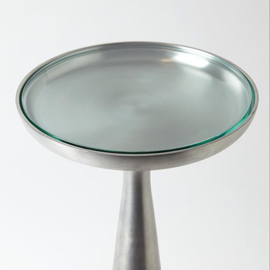 Minaret Accent Table-Satin Nickel