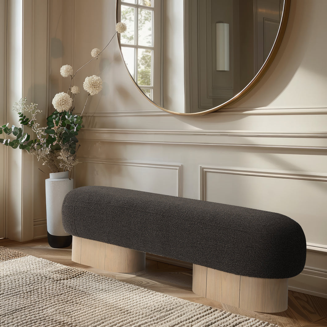 Robertson Boucle Fabric Bench