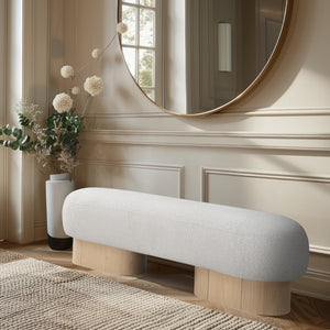 Robertson Boucle Fabric Bench