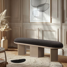 Cargar imagen en el visor de la galería, Wilshire Boucle Fabric Bench
