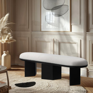 Wilshire Boucle Fabric Bench