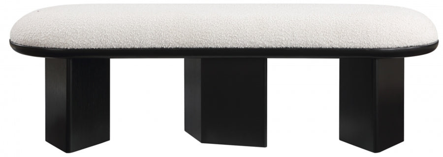 Wilshire Boucle Fabric Upholstered Bench