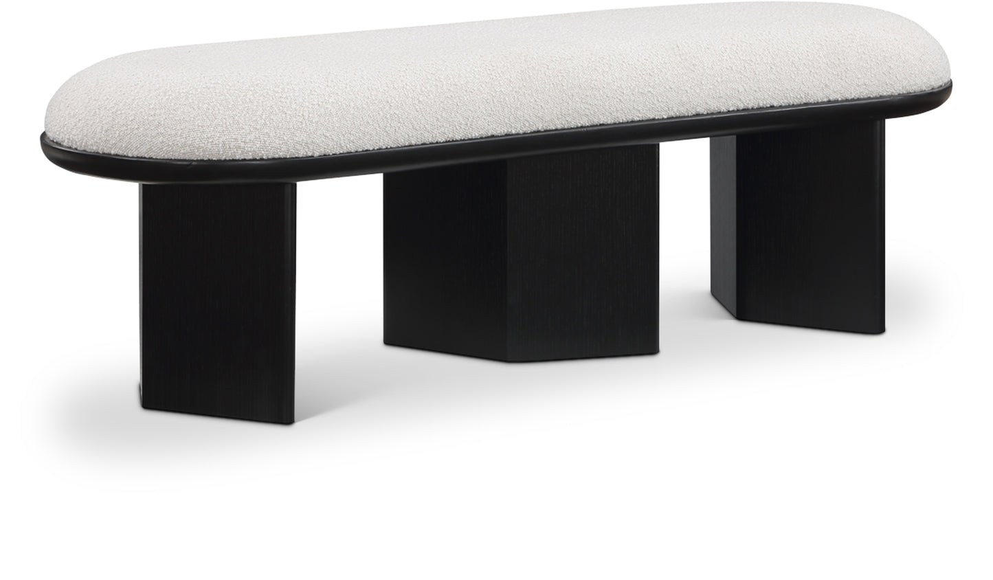 Wilshire Boucle Fabric Upholstered Bench