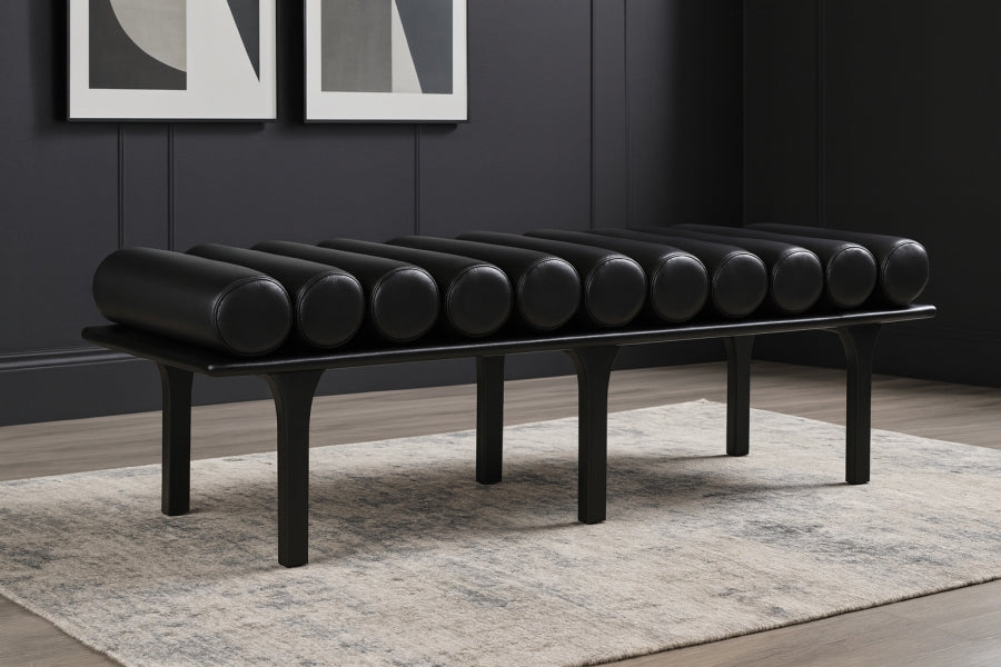 Landon Vegan Leather Upholstered Bench