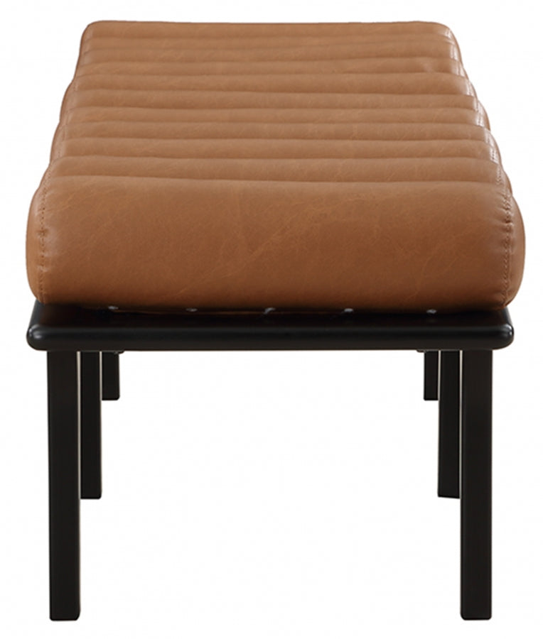 Landon Vegan Leather Upholstered Bench
