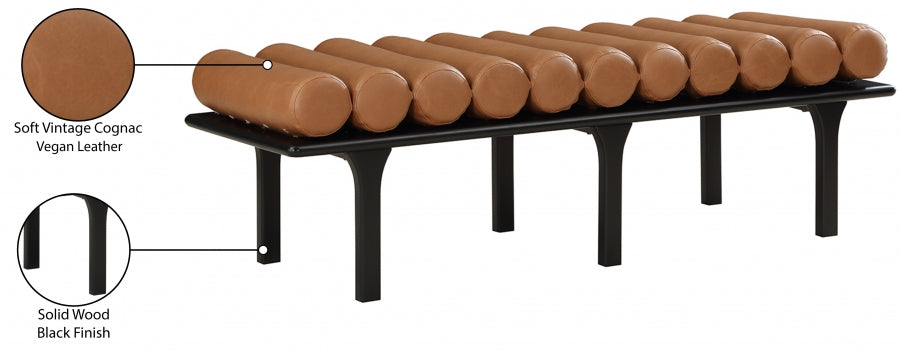 Landon Vegan Leather Upholstered Bench