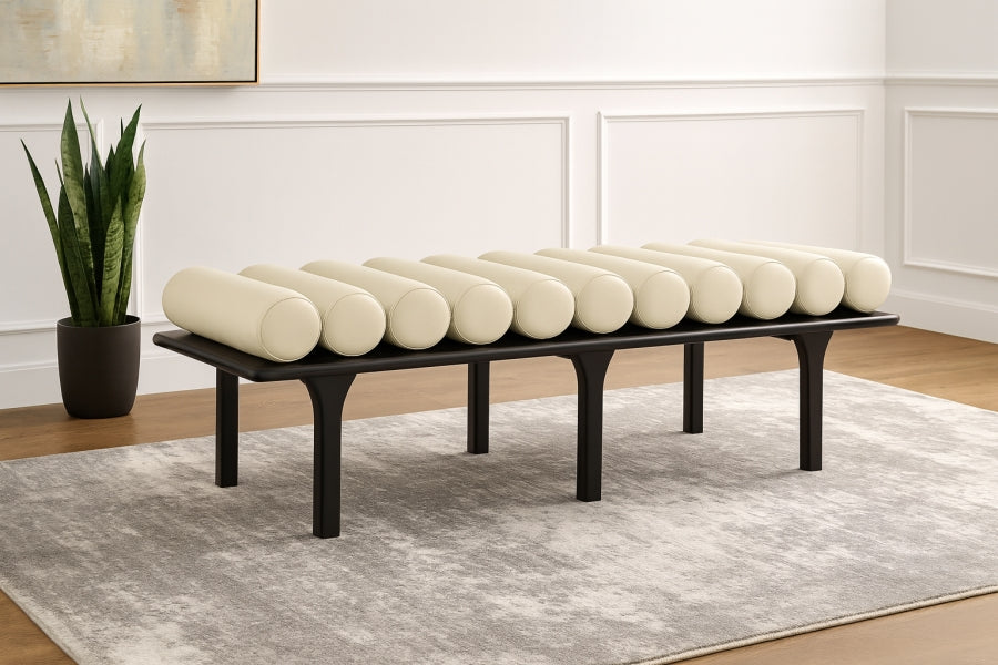 Landon Vegan Leather Upholstered Bench