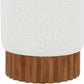 Veranda Boucle Fabric Ottoman / Stool