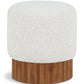 Veranda Boucle Fabric Ottoman / Stool