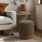 Veranda Boucle Fabric Ottoman / Stool