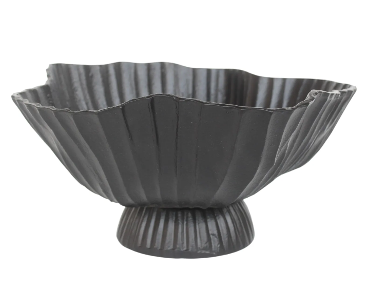 BREEVALE SET OF 2 BLACK BOWLS 7 (IN)