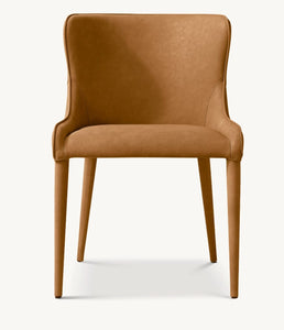 NICOLA SLOPE VEGAN LEATHER DINING SIDE CHAIR
