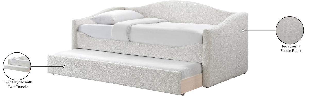 Arlo Boucle Fabric Upholstered Twin Daybed