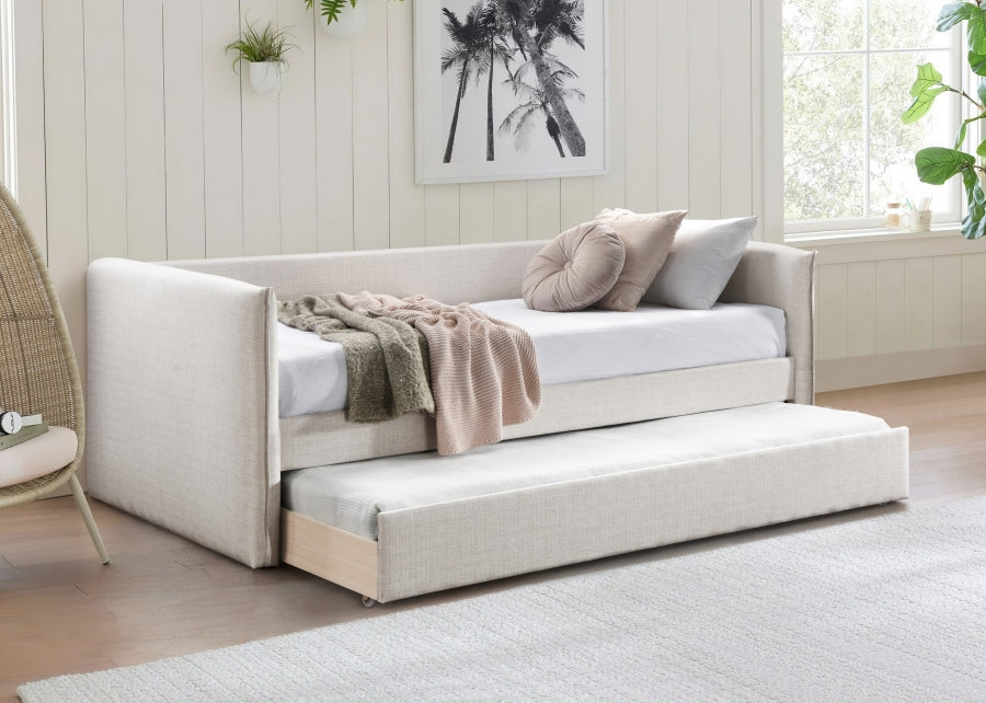 Colton Linen Textured Fabric Upholstered Twin Daybed