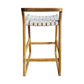 Manu Counter Stool White Leather