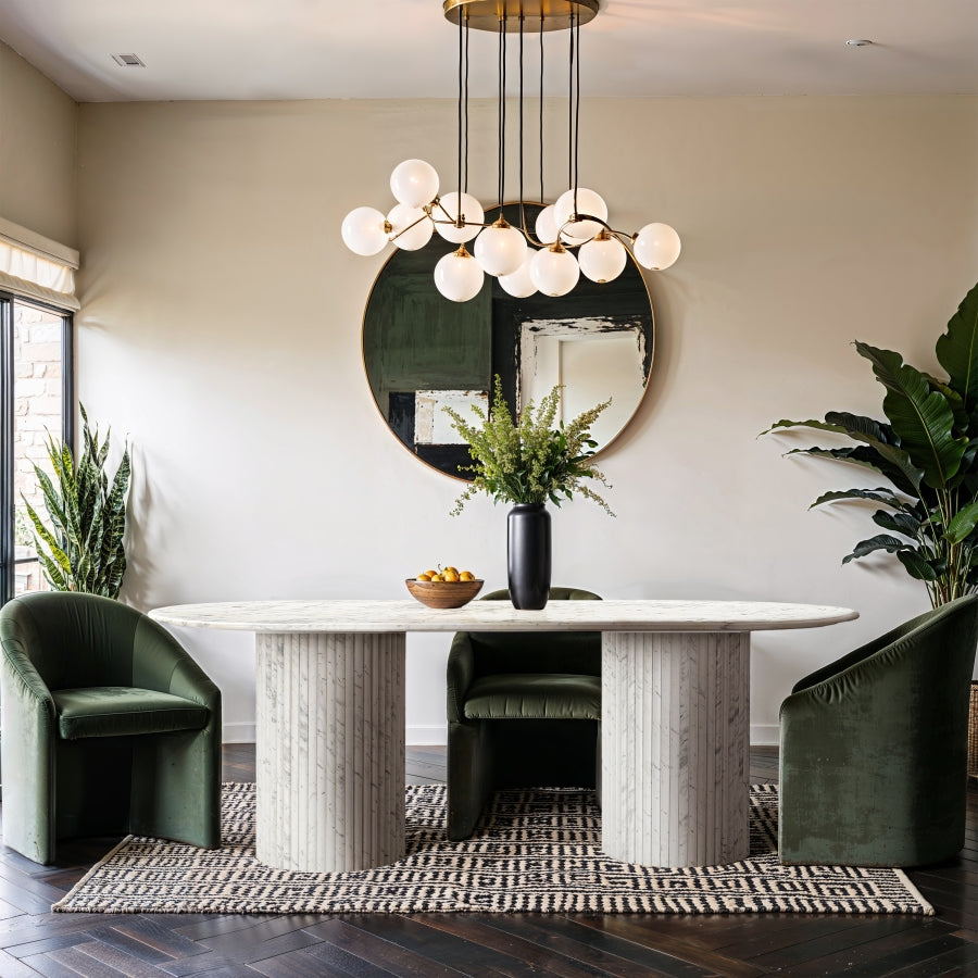 Messina 87" Marble Dining Table