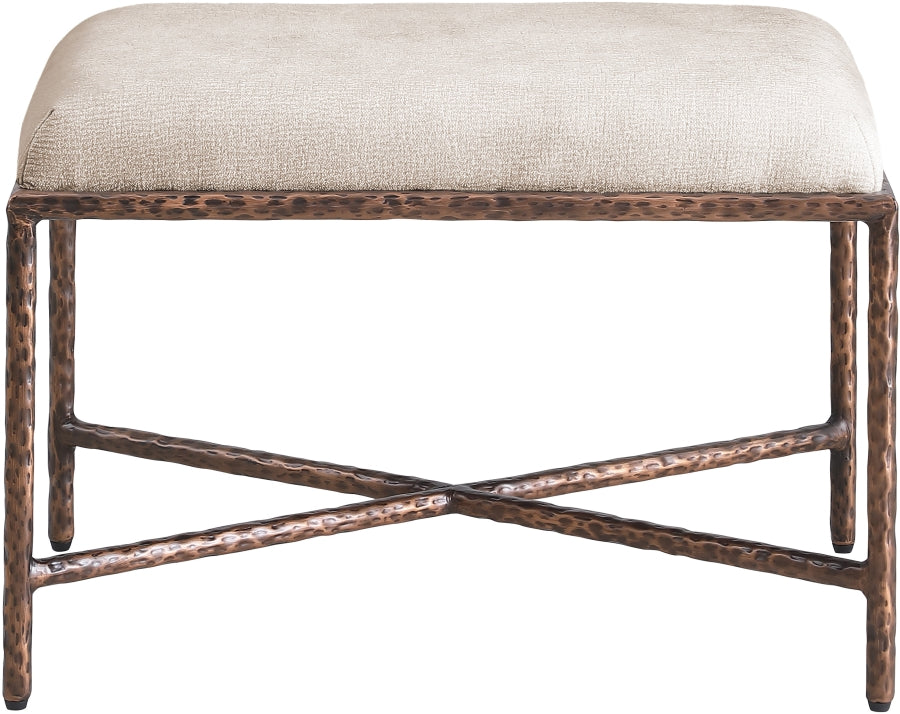 Valley Chenille Fabric Upholstered Bench