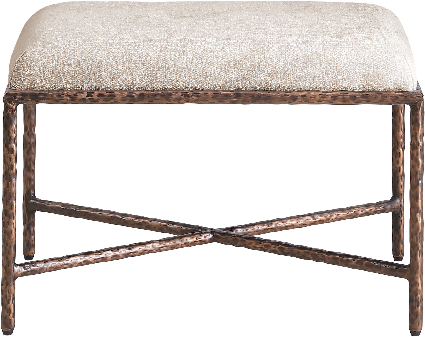 Valley Chenille Fabric Upholstered Bench