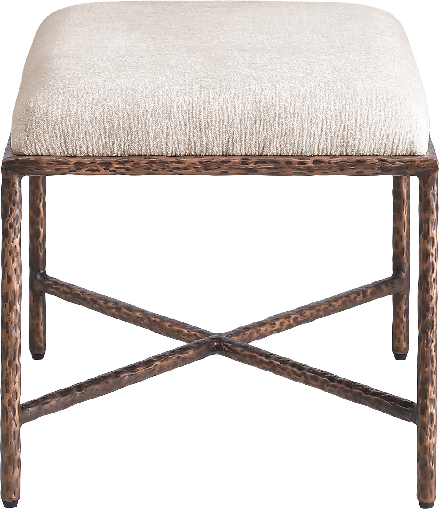 Valley Chenille Fabric Upholstered Bench