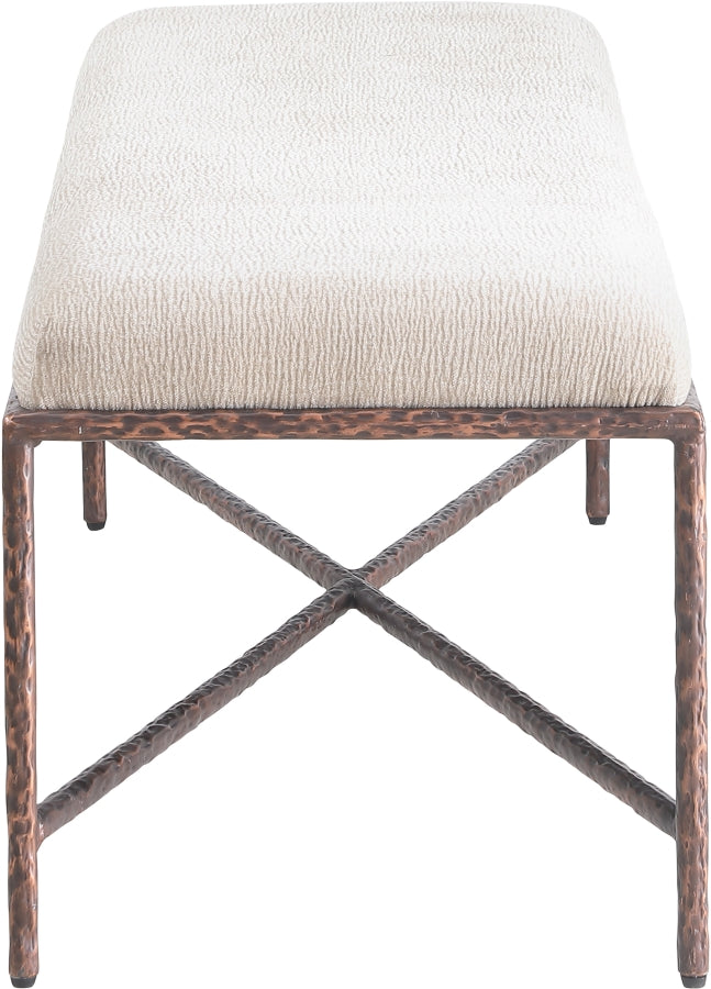 Valley Chenille Fabric Upholstered Bench