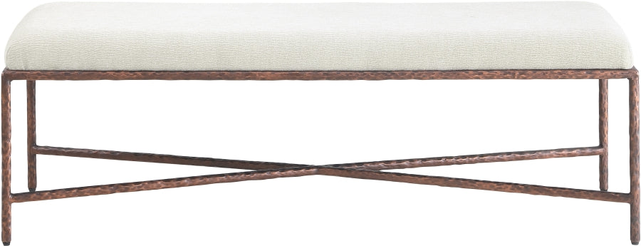 Valley Chenille Fabric Upholstered Bench