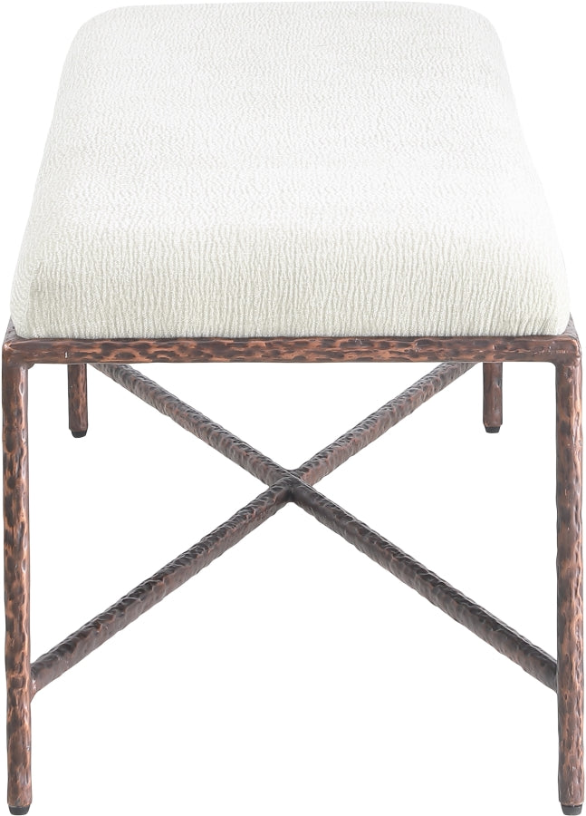 Valley Chenille Fabric Upholstered Bench