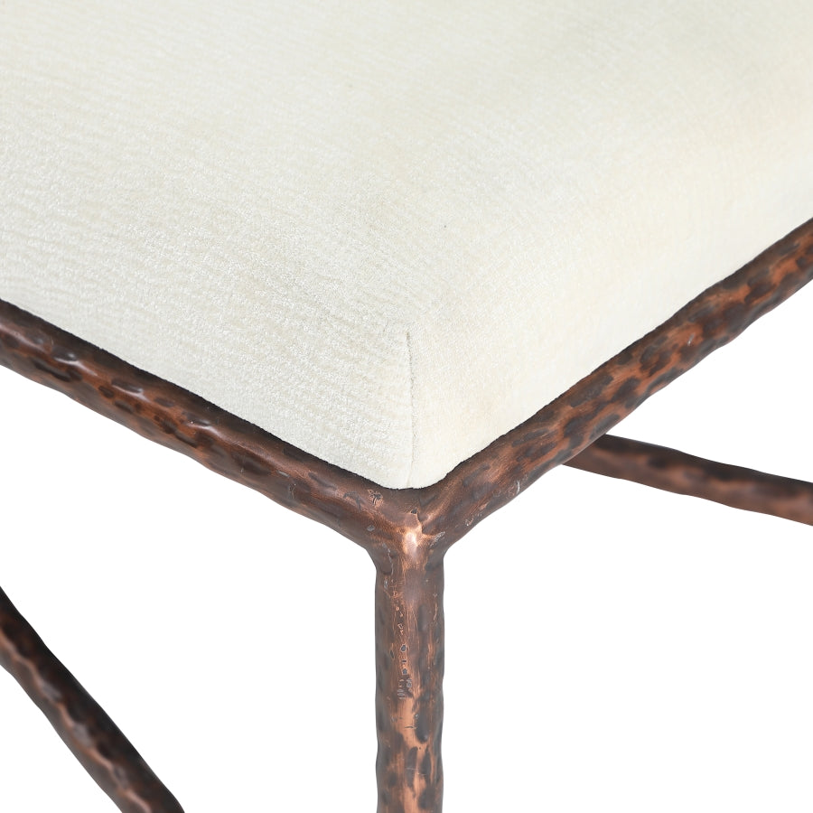 Valley Chenille Fabric Upholstered Bench