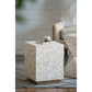 Capiz Stool, Square, Cream