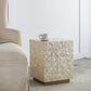 Capiz Stool, Square, Cream