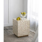 Capiz Stool, Square, Cream