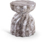 Caserta Travertine Finish Indoor/Outdoor Concrete End Table