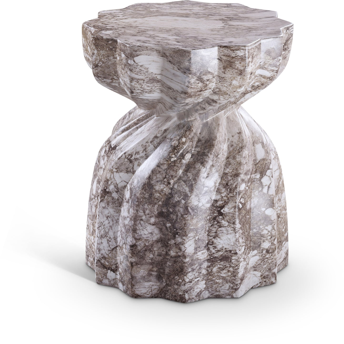 Caserta Travertine Finish Indoor/Outdoor Concrete End Table