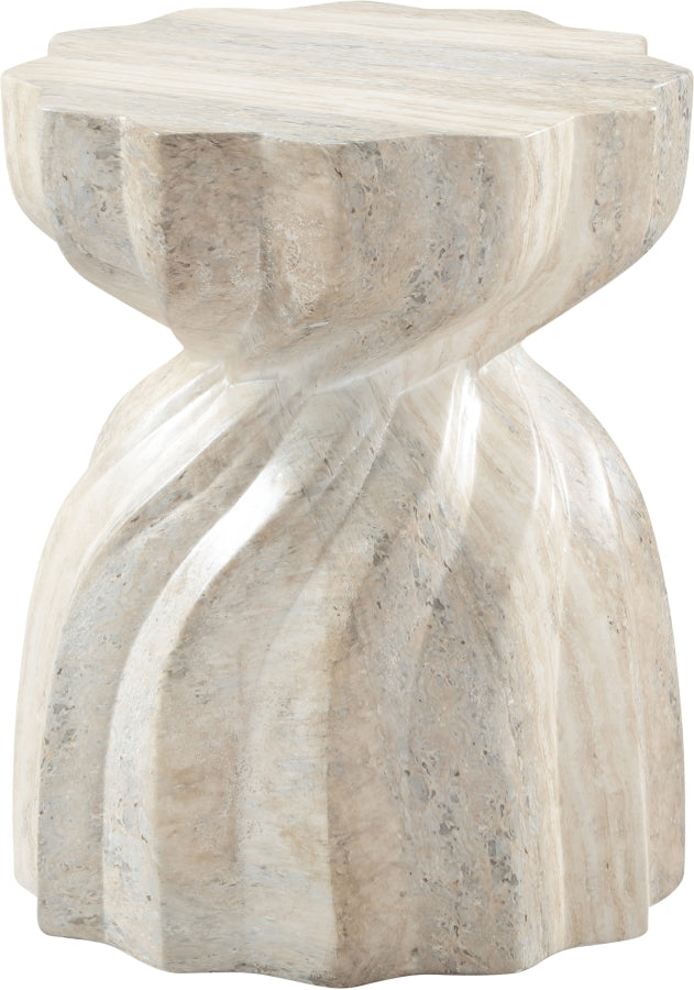 Caserta Travertine Finish Indoor/Outdoor Concrete End Table (Copia)