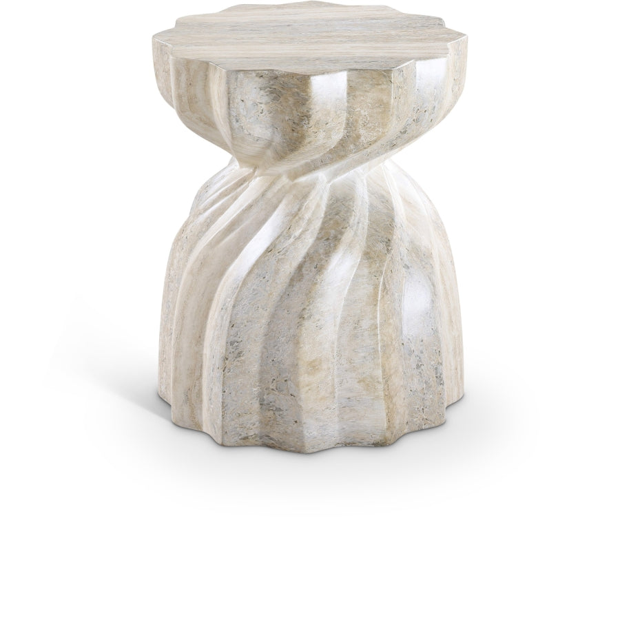 Caserta Travertine Finish Indoor/Outdoor Concrete End Table (Copia)
