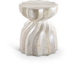 Caserta Travertine Finish Indoor/Outdoor Concrete End Table