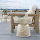 Avellino Travertine Finish Indoor/Outdoor Concrete End Table