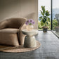 Avellino Travertine Finish Indoor/Outdoor Concrete End Table