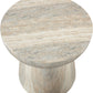 Avellino Travertine Finish Indoor/Outdoor Concrete End Table