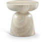 Avellino Travertine Finish Indoor/Outdoor Concrete End Table