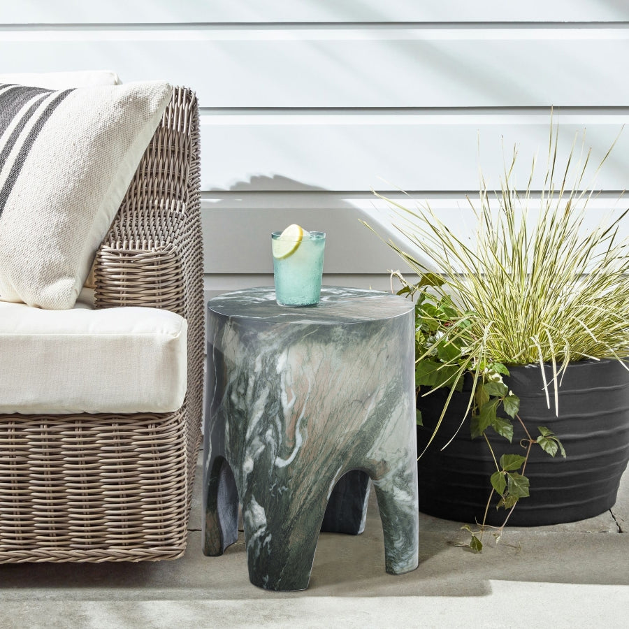 Foligno Marble Finish Indoor/Outdoor Concrete End Table