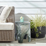 Foligno Marble Finish Indoor/Outdoor Concrete End Table