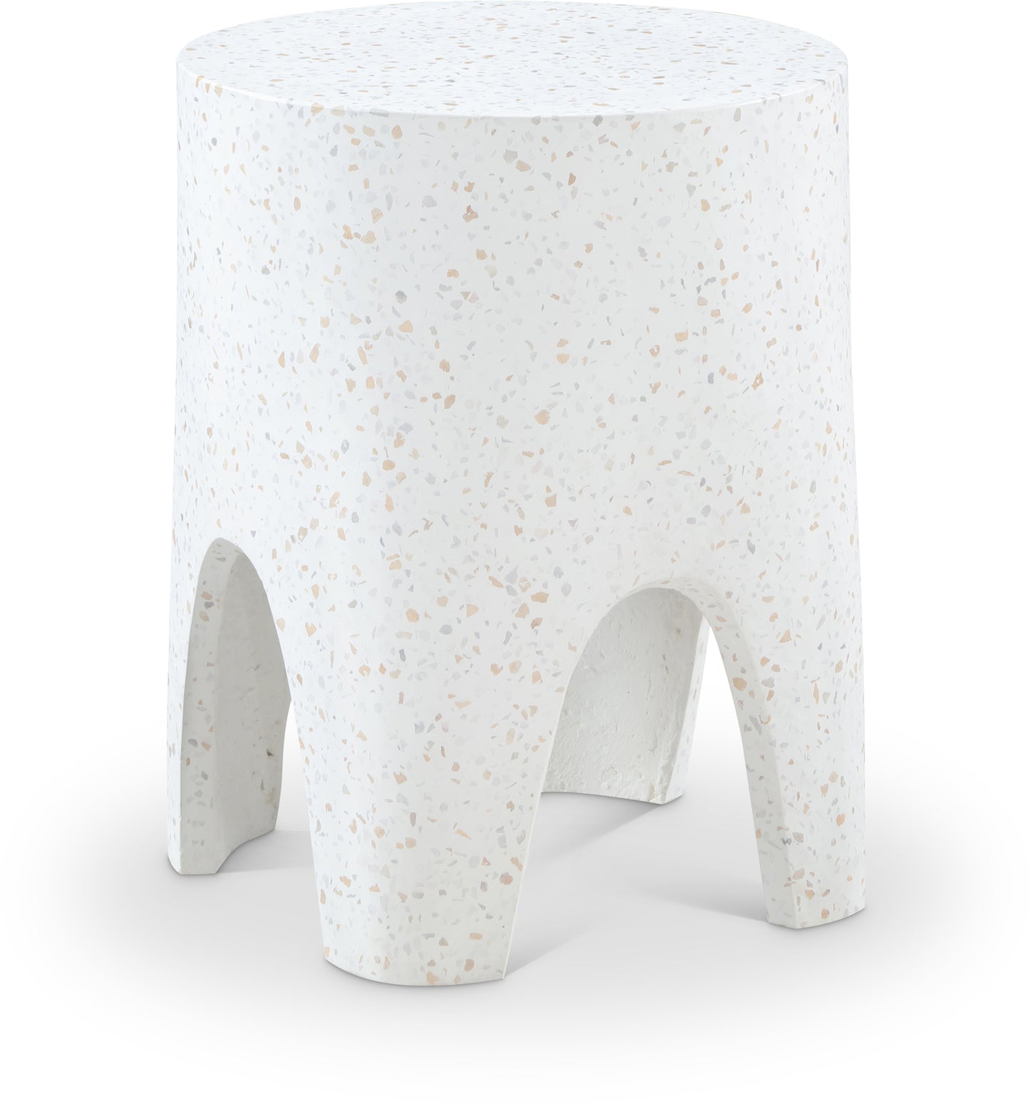 Foligno Travertine Finish Indoor/Outdoor Concrete End Table